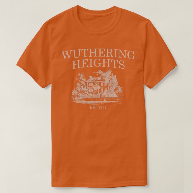 Camiseta Wuthering Heathcliff favorita irmã Bronte (Frente do Design)