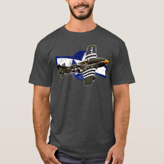 Camiseta WW2 Aviões de guerra P51 Mustang 1