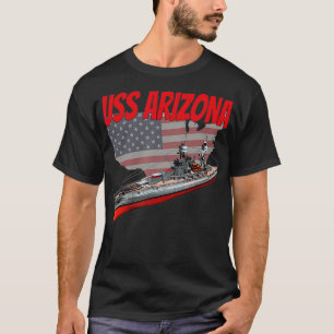 Camiseta WW2 Battleship USA Arizona BB39 Guerra Mundial 2 N