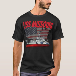 Camiseta WW2&Fold War Veteran Battleship USS Missouri BB- 6