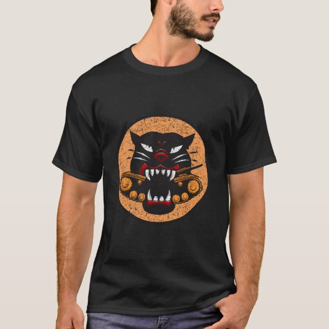 Camiseta Ww2 Tank Destroyer Division Panther Patch Long Sle (Frente)