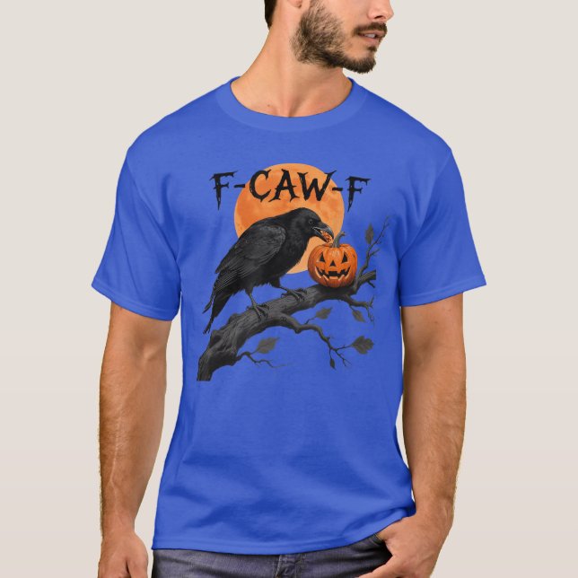 Camiseta WwF Pássaro Corvo Gótico Torrando Grunge Assustado (Frente)