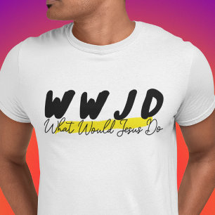 Camiseta WWJD – Design Minimalista em Destaque