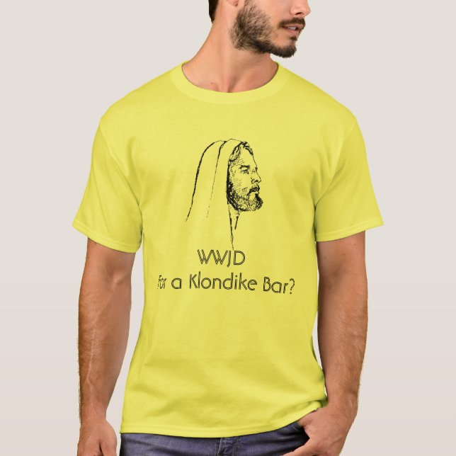 Camiseta WWJD para um Bar Klondike? (Frente)