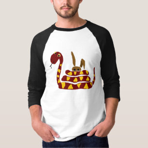 Camiseta WX- cobra engraçado que espreme desenhos animados