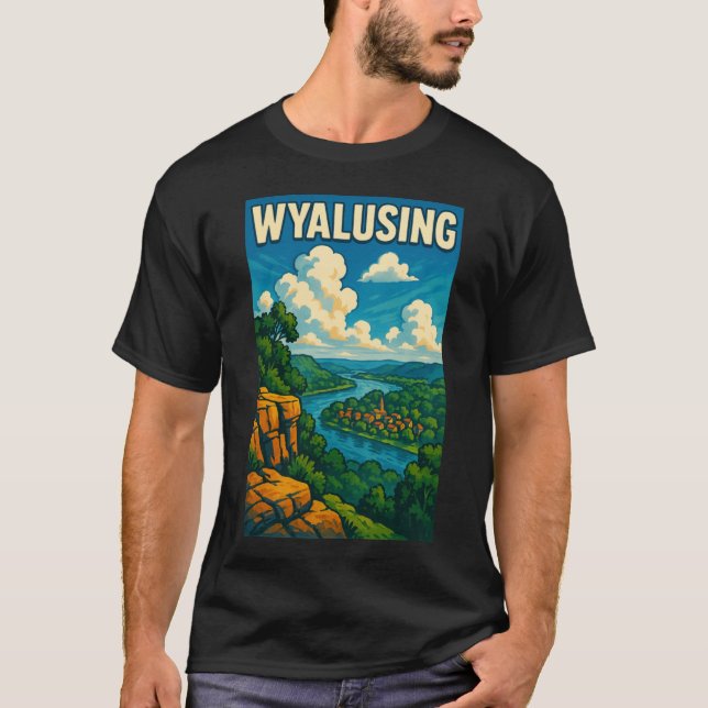 Camiseta Wyalusing River Vista Wisconsins Overlook of Natur (Frente)