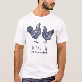 Camiseta Wyandotte Galinha Todos os Pássaros Americanos