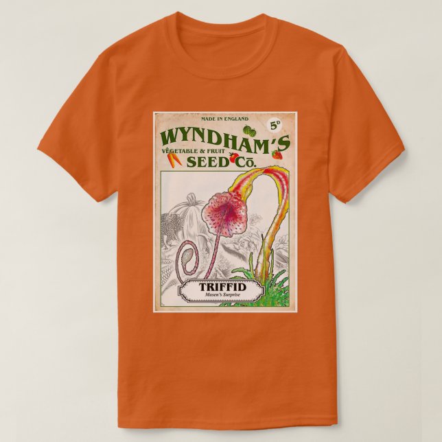 Camiseta Wyndhams Triffid Seeds Inspired by The Day of the  (Frente do Design)