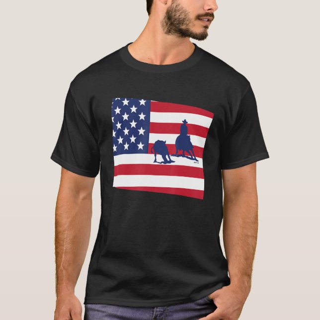 Camiseta Wyoming Cortando Cavalo Usa (Frente)