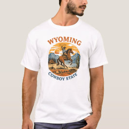 Camiseta Wyoming Cowboy State Vintage Western Art