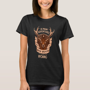 Camiseta Wyoming Deer Hunting Para Homens