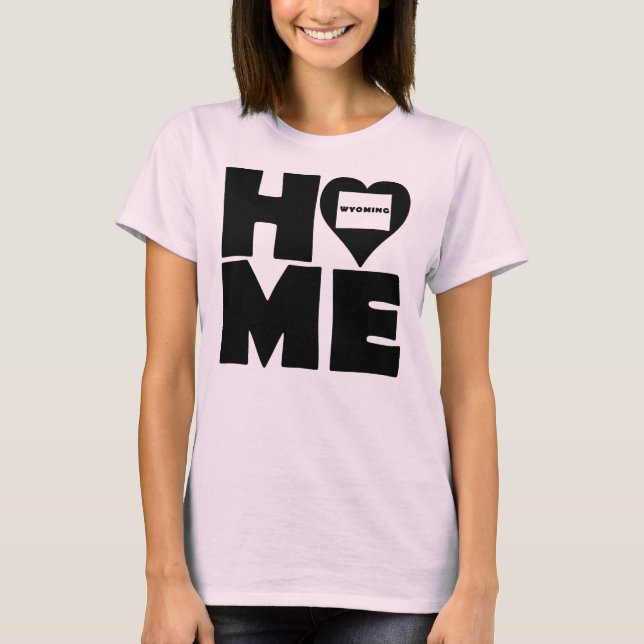 Camiseta Wyoming Home Heart State Tees (Frente)