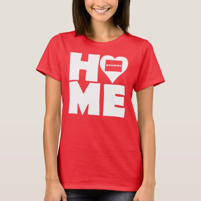 Camiseta Wyoming Home Heart State Tees (Frente)