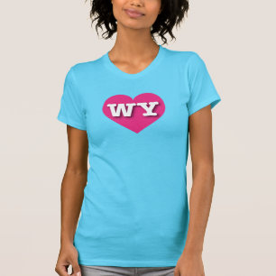 Camiseta Wyoming Hot Pink Heart