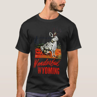 Camiseta Wyoming Jackalope Viagens vintage Decal Clássico T