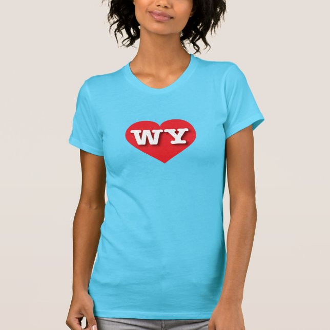 Camiseta Wyoming Red Heart - Eu amo WY (Frente)