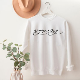 Camiseta Wyoming Script State Sweatshirt de mulher
