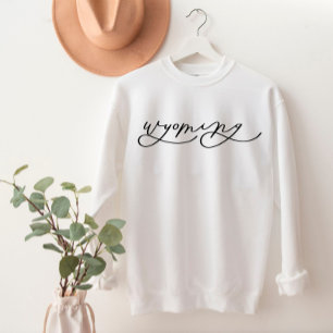 Camiseta Wyoming Script State Sweatshirt de mulher