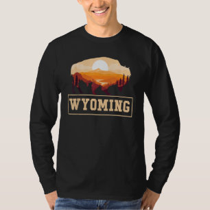 Camiseta Wyoming State Map Wyomingites EUA EUA EUA EUA EUA