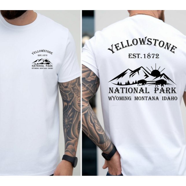 Camiseta Wyoming Vintage Parque Nacional Yellowstone (Criador carregado)