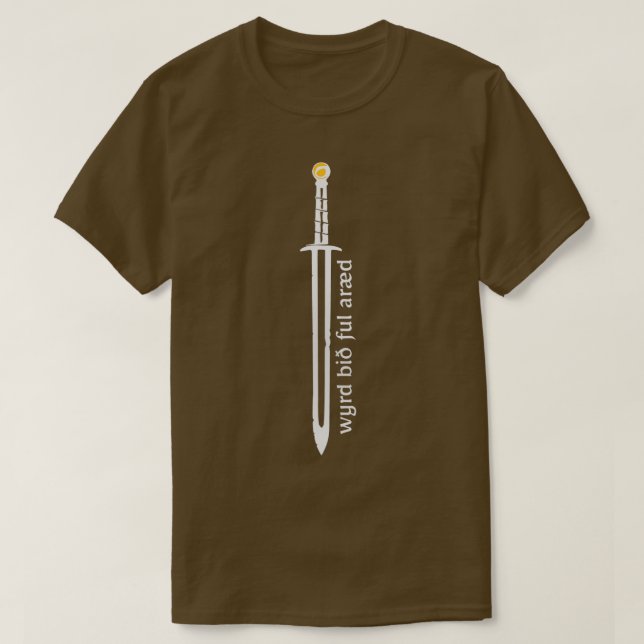 Camiseta Wyrd Bith Ful Araed Uhtred Sword (Frente do Design)