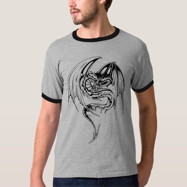 Camiseta Wyvern Dragon São Criaturas Míticas Fantásticas T- (Frente)