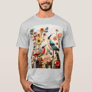 Camiseta X9 Design com marca d'água - Para Aves e Flores de