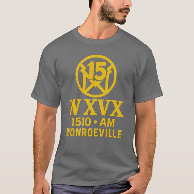 Camiseta X-15 - WXVX - ALT. 1510 - Monroeville, PA (Frente)