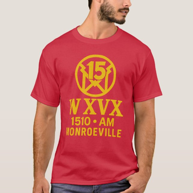 Camiseta X-15 - WXVX - ALT. 1510 - Monroeville, PA (Frente)