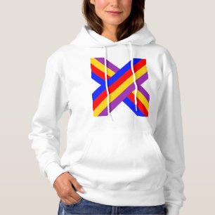 Camiseta X design colorido