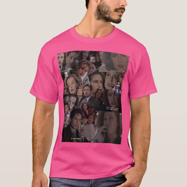 Camiseta X-Files Mulder E Scully Collage (Frente)