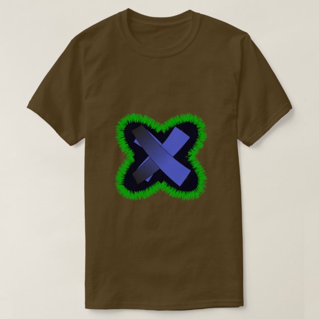 Camiseta X Geométrico Roxo (Frente do Design)