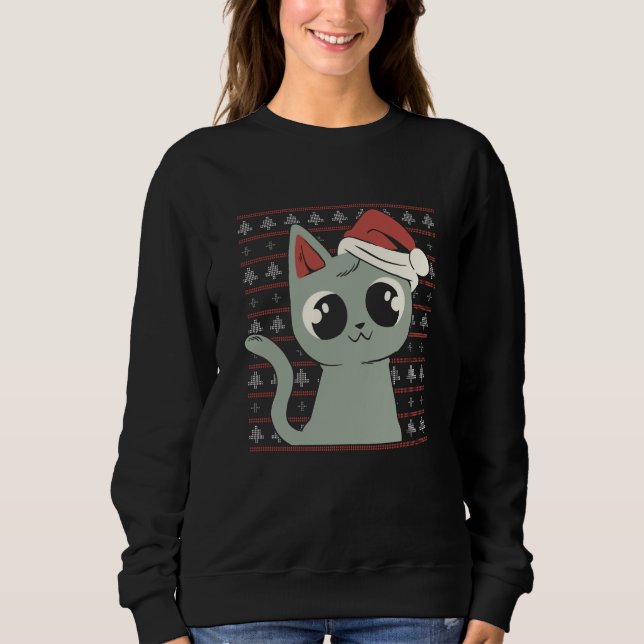 Camiseta X-Mas Cat Ugly Sweater (Frente)