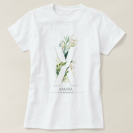 Camiseta X Monograma Verde Dourado deixa legante