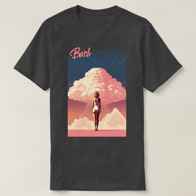 Camiseta x Oppenheimer Barbenheimer retro (Frente do Design)