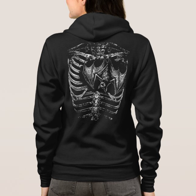 Camiseta X-Ray Skelett Korpus mit Fledermaus (Verso)