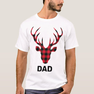 Camiseta Xadrez Buffalo Deer Head Family