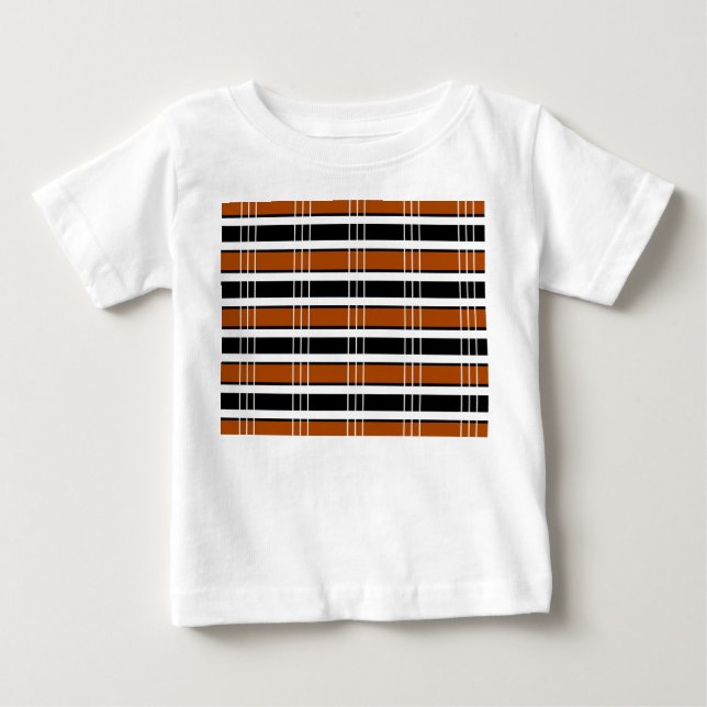 Camiseta Xadrez castanha e branca (Frente)