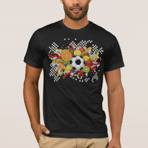 Camiseta Xadrez Colorido de Futebol