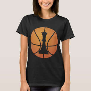Camiseta Xadrez De Basquete Engraçado Pelo Rei Conselho De