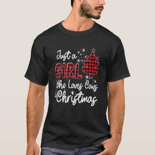 Camiseta Xadrez de Búfalo Apenas Uma Garota Que Ama Vacas E