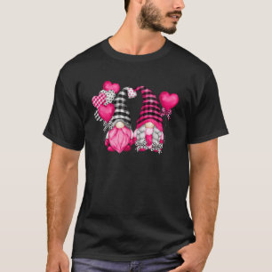 Camiseta Xadrez De Búfalo Rosa E Namorados De Balões Cardía
