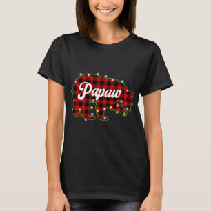 Camiseta Xadrez de Búfalo Vermelho do Urso do Papaw Matanç