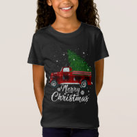 Xadrez de Buffalo Árvore de Natal Red Truck Cos