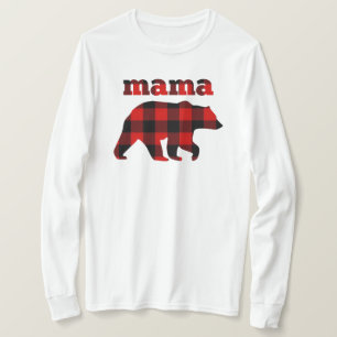 Camiseta xadrez de Buffalo Mama Bear