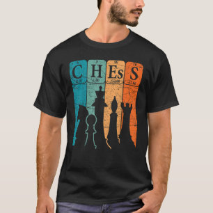Camiseta Xadrez de Elementos de Mesa Periódicos Jogador de 