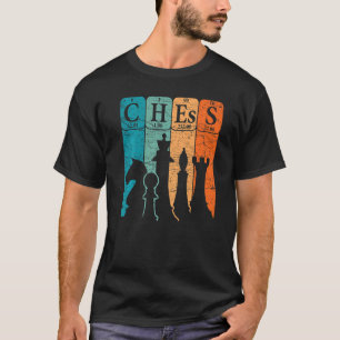 Camiseta Xadrez de Elementos de Mesa Periódicos Jogador de