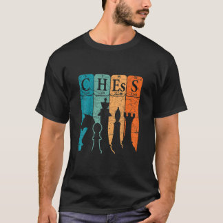 Camiseta Xadrez de Elementos de Mesa Periódicos Jogador de 