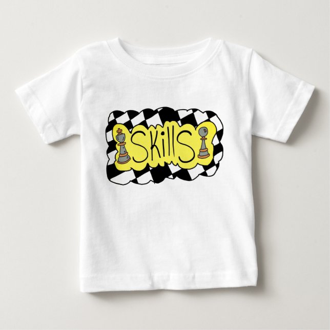 Camiseta xadrez de habilidades (Frente)