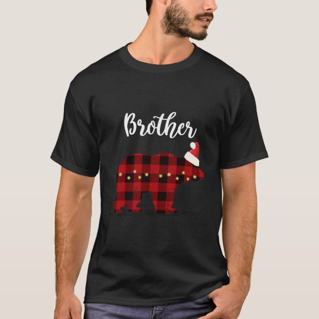 Camiseta Xadrez de Natal do Brother Bear (Frente)